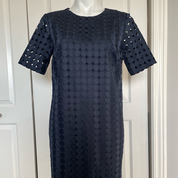 Banana Republic Dresses & Skirts - Banana Republic Navy Shift Dress Embroidery Overlay